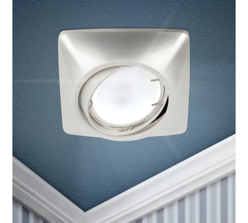 Светильник светодиодный встраиваемый KL64A PS литой пов. MR1612V/220V 50W перламутровое серебро  Б0021532  ЭРА