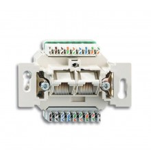 Мех. 2-постовой комп./телеф. розетки UAE, 8/8 полюсов, раздельно, RJ45, категория 6е, неэкр., до 250 МГц  0230-0-0470   2CKA000230A0470  ABB