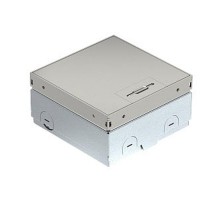 Лючок UDHOME-ONE с французскими розетками (крышка без выемки) 140х140х75-105 мм, нерж. сталь  7368292  OBO Bettermann
