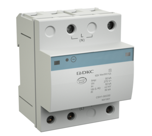 Ограничитель импульсных перенапряжений УЗИП, класс II+III, 2-полюсный, L-N-PE,  NX3011  DKC