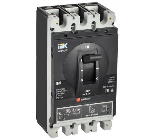 ARMAT Авт. выкл. лит. корпус 3P I 85кА 630А эл. станд.   AR-MCCB-3I-085-0630A-ELSC  IEK