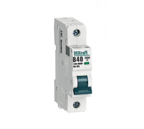 Выключатель автоматический  однополюсный ВА-105 40А B 10кА  13109DEK  DEKraft