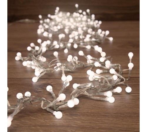 Гирлянда Мишура LED 6 м прозрачный ПВХ, 576 диодов, цвет белый  303-615  NEON-NIGHT