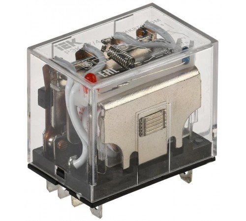 Реле РЭК77/4(LY4) с индикацией 10А 12В DC   RRP10-4-10-012D-LED  IEK