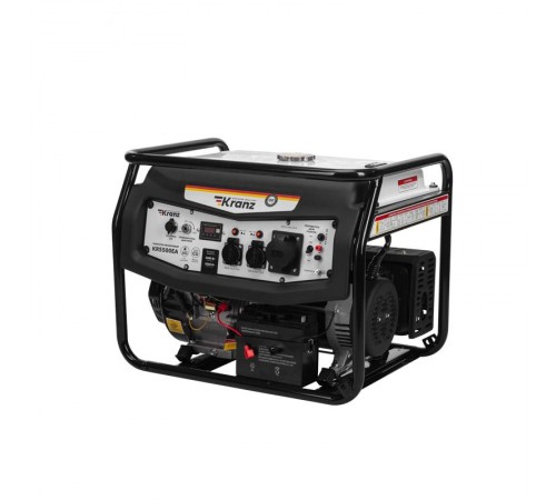 Генератор бензиновый KR5500EA, 5,5кВт, 230В, 25л, коннектор автоматики, электростартер  KR-16-1135  Kranz