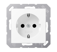 Розетка SCHUKO® 16A 250V; термопласт; белый матовый  A1520BFWWM  Jung