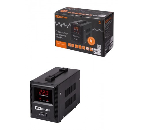 Стабилизатор напряжения БСР1-1,0 кВА электронный переносной  SQ1201-0032  TDM