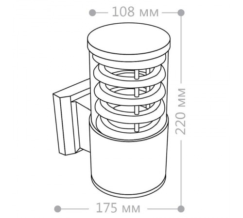 Светильник архитектурный настенный DH0801 230V без лампы E27, 220*175*108 черный  06300  Feron