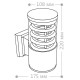 Светильник архитектурный настенный DH0801 230V без лампы E27, 220*175*108 черный  06300  Feron