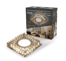 Светильник точечный встраиваемый Backlight BL029 Квадрат. Кристал/Хром, Gu5.3, LED 2700K  BL029  Gauss