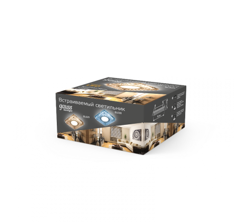 Светильник точечный встраиваемый Backlight BL029 Квадрат. Кристал/Хром, Gu5.3, LED 2700K  BL029  Gauss