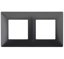 14-5002-05 Рамка на 2 поста, Эра Elegance, антрацит  Б0034391  ЭРА