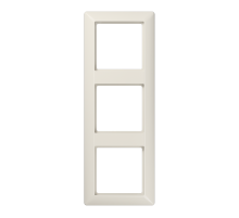 Рамка 3-кратная для вертикальной и горизонтальной установки; термопласт, слоновая кость  AS583BF  Jung