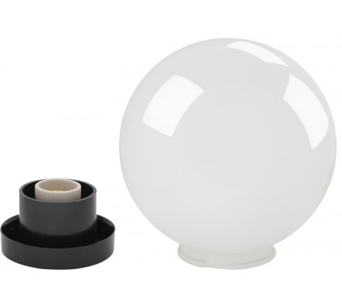 Светильник садово-парковый НТУ 02-60-201 без опоры, шар белый призма D=200 mm  Б0048043  ЭРА