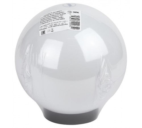 Светильник садово-парковый НТУ 02-60-201 без опоры, шар белый призма D=200 mm  Б0048043  ЭРА