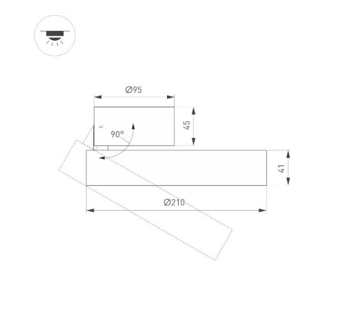 Светильник SP-RONDO-FLAP-R210-20W Day4000 (WH, 110 deg)  028166  Arlight