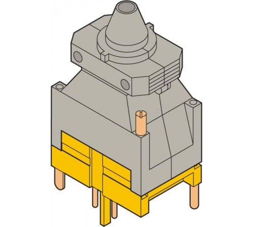 Разъем FIDE-2/4-2 для цепей расцепителя, с увеличенным кожухом, для установки контактов BRE-T, 2 ряда по 4 полюса  1SNA166943R2700  TE