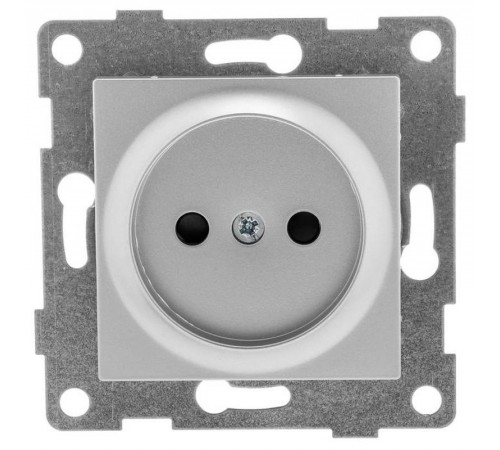 Ugra Розетка 1-ой б/з с з/ш, СУ., 16А, 250В, серебро  С11Р2-004  GUSI Electric
