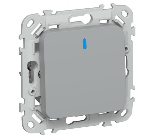 FLITE Выключатель 1-клавишный с индикацией 10А ВС11-1-1-ФлС серый  FI-V10-1-10-1-K03  IEK