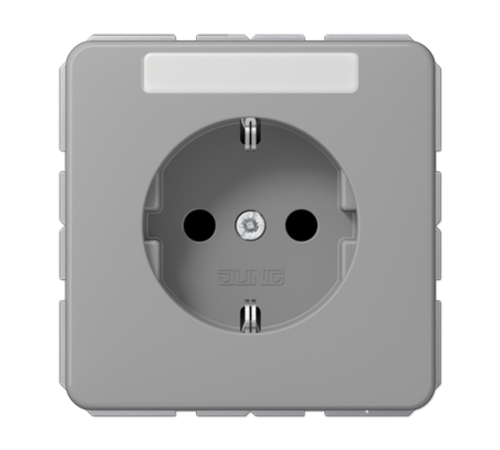 Штепсельная розетка SCHUKO 16A 250V~ с защитой от детей и полем для надписи; серая  CD1520BFKINAGR  Jung