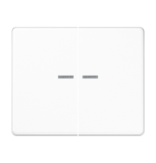 Клавиши для сдвоенного выключателя с подсветкой; белые  SL595KO5WW  Jung