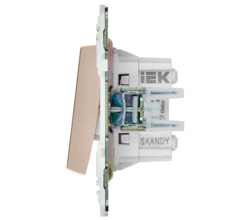 SKANDY Выключатель 2-клавишный перекрестный 10А SK-V06Sa песочный   SK-V23-0-10-K98  IEK