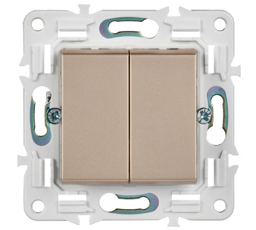 SKANDY Выключатель 2-клавишный перекрестный 10А SK-V06Sa песочный   SK-V23-0-10-K98  IEK