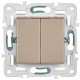 SKANDY Выключатель 2-клавишный перекрестный 10А SK-V06Sa песочный   SK-V23-0-10-K98  IEK