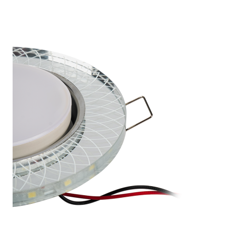 Светильник точечный встраиваемый под лампу PGX53d MG11-Chrome с подсветкой  .5020016  Jazzway