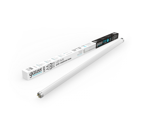 Лампа светодиодная Elementary T8 20W 1560lm 4000K G13 1200mm стекло поворотная LED 1/30  93029-R  Gauss