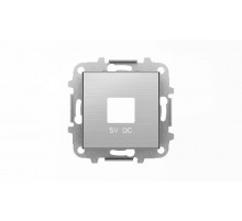 Накладка для механизмов зарядного устройства USB, арт.8185, серия SKY, цвет нержавеющая сталь2CLA858500A1401 ABB