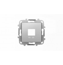 Накладка для механизмов зарядного устройства USB, арт.8185, серия SKY, цвет нержавеющая сталь2CLA858500A1401 ABB