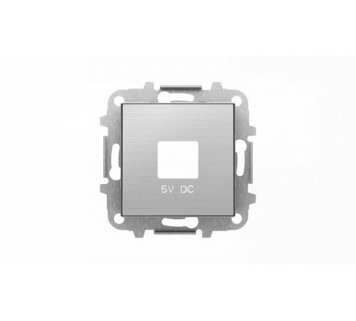 Накладка для механизмов зарядного устройства USB, арт.8185, серия SKY, цвет нержавеющая сталь2CLA858500A1401 ABB