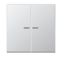 Клавиша для KNX кнопки, 2 группы, с окошком; металл; алюминий  AL102KO5  Jung