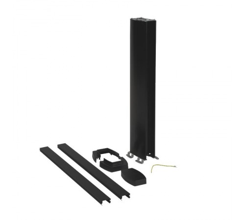 Snap-On мини-колонна алюминиевая с крышкой из пластика, 2 секции, высота 0,68 метра, цвет черный  653025  Legrand