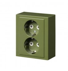 Розетка Double Shuko 16А 230В накладная Impressivo, зеленая R6025  402EA-05   2TKA00002968  ABB