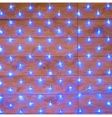 Гирлянда "сеть" 1,8х1,5м, прозрачный ПВХ, 180 LED, цвет: Синий  215-133  NEON-NIGHT