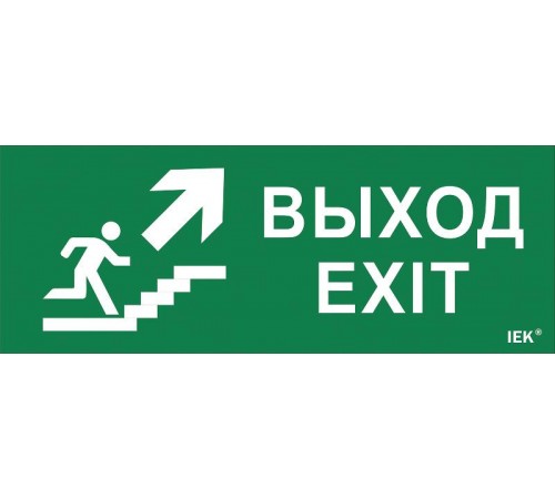 Пиктограмма (наклейка) "Выход/лест. вверх/фигура" ДПА IP20/54  LPC10-1-24-09-VLVVF  IEK