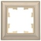 BRITE Рамка 1-ая РУ-1-Бр бежевый/шампань  BR-M12-12-3-K10  IEK