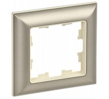 BRITE Рамка 1-ая РУ-1-Бр бежевый/шампань  BR-M12-12-3-K10  IEK