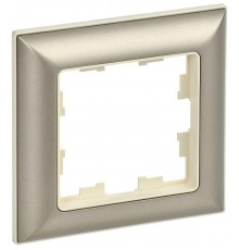 BRITE Рамка 1-ая РУ-1-Бр бежевый/шампань  BR-M12-12-3-K10  IEK