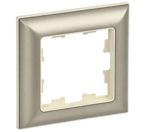 BRITE Рамка 1-ая РУ-1-Бр бежевый/шампань  BR-M12-12-3-K10  IEK