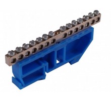 Шина _N_ 63.12.DIN.эконом Шина "N" на 12 присоединений 63А на изоляторе под DIN-рейку  Шина _N_ 63.12.DIN.эконом  HEGEL