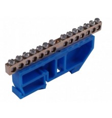 Шина _N_ 63.20.DIN Шина "N" на 20 присоединений 63А на изоляторе под DIN-рейку  Шина _N_ 63.20.DIN  HEGEL