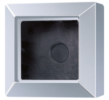 Рамка для вертикальной и горизонтальной установки, 1 пост, накладной монтаж; дюропласт; алюминий; AS500  AS581AAL  Jung