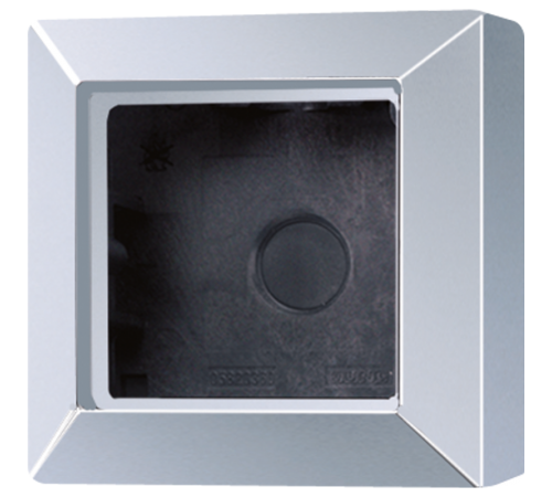 Рамка для вертикальной и горизонтальной установки, 1 пост, накладной монтаж; дюропласт; алюминий; AS500  AS581AAL  Jung