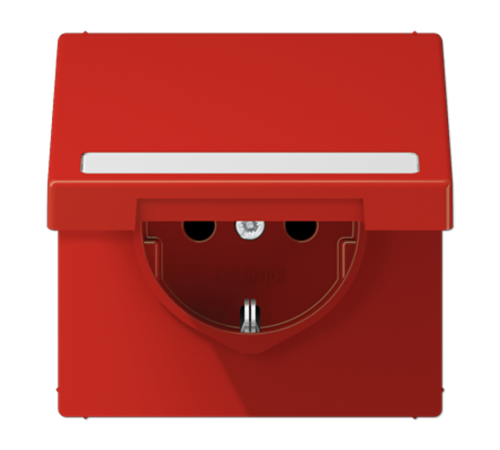 SCHUKO розетка с полем для надписи и крышкой LS1520BFNAKLRT Jung