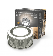 Светильник точечный встраиваемый Backlight BL095 Кругл. Хром/Белый, Gu5.3, 3W, LED 3000K  BL095  Gauss