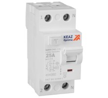 Выключатель дифференциального токаOptiDin DM63-2125-AC-4,5-УХЛ4 (2P, 25, 10mA)  343882  КЭАЗ