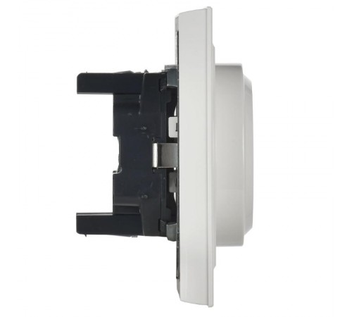 BRITE Розетка 2-ая с заземлением без шторок 16А в сборе РС12-3-БрБ белый  BR-R21-16-K01-F  IEK